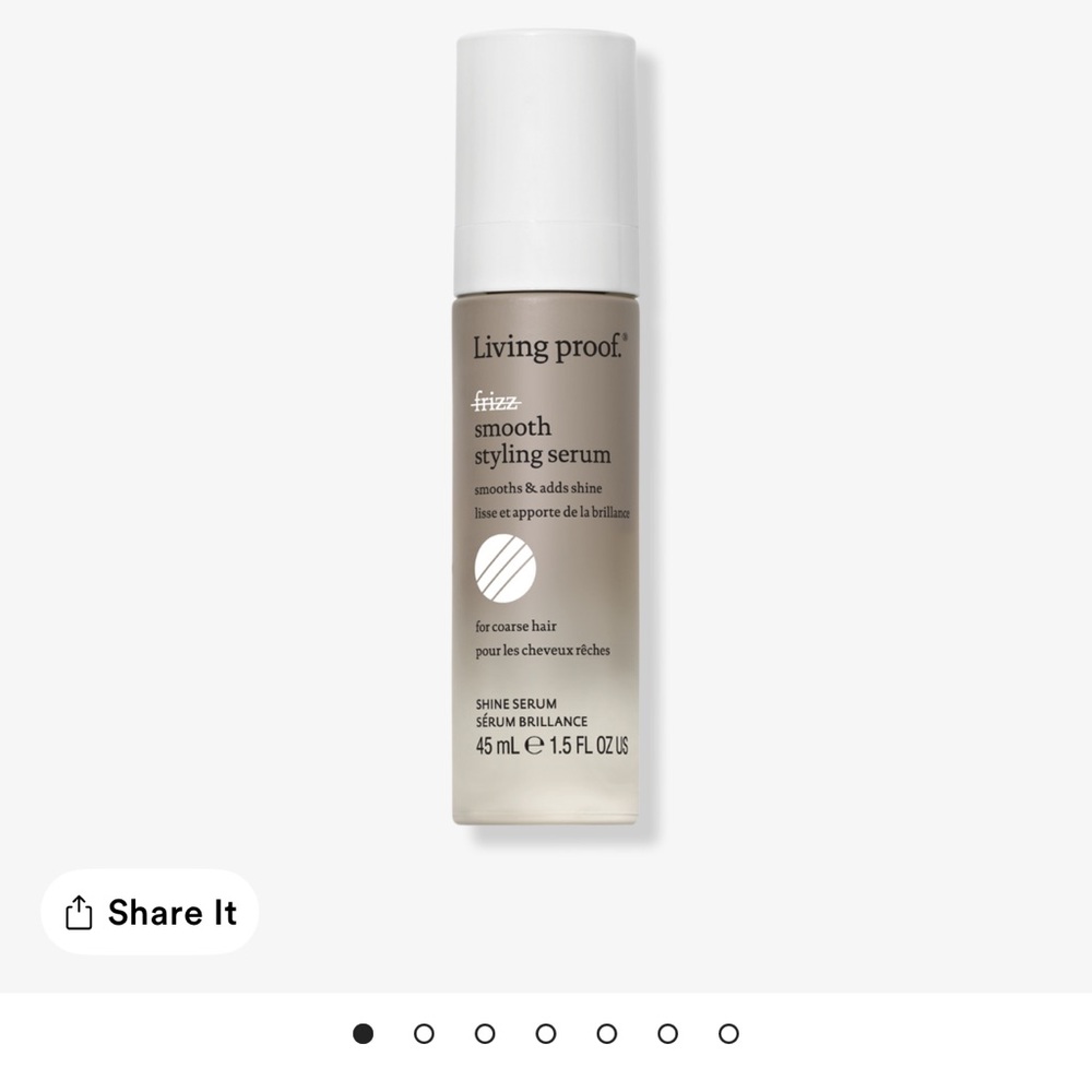 Living Proof taupe and white smooth styling serum 1.5oz